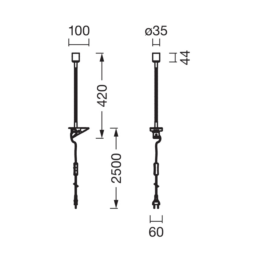 Osram - Klambriga lamp CLIP TUBE FLEX 1xGU10/5W/230V mattkroom