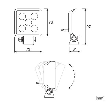 Osram - Komplekt 2x LED-spotvalgustit autole LEDRIVING WL VX70-WD LED/8W/12/24V 6000K IP67