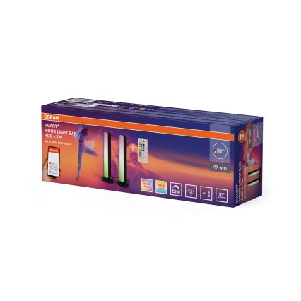 Osram - Komplekt 2x hämardatav RGBW LED laualamp MOOD LIGHT LED/4W/230V 2700-6500K Wi-Fi + kaugjuhtimispult