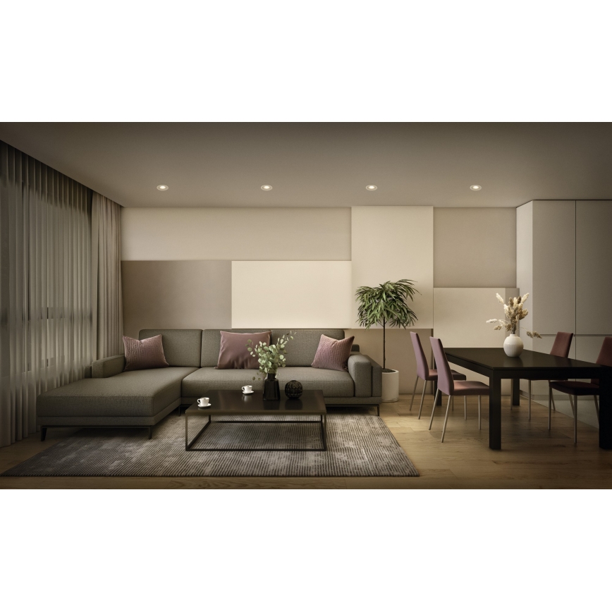 Osram - Komplekt 3x hämardatavat süvistatavat LED-laevalgustit SPOT LED/4,9W/230V 2700K, läbimõõt 8,7 cm, valge