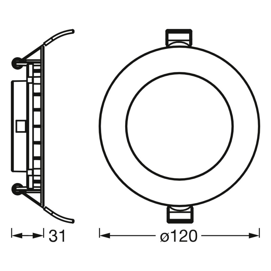 Osram - Komplekt 3 tk sissepaigaldatav laevalgusti SPOT LED/8W/230V 3000K, läbimõõt 12 cm, valge