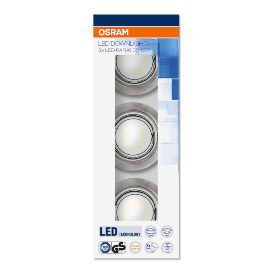 Osram - komplekt 3x süvistatav LED valgusti 3xGU10/3W/230V