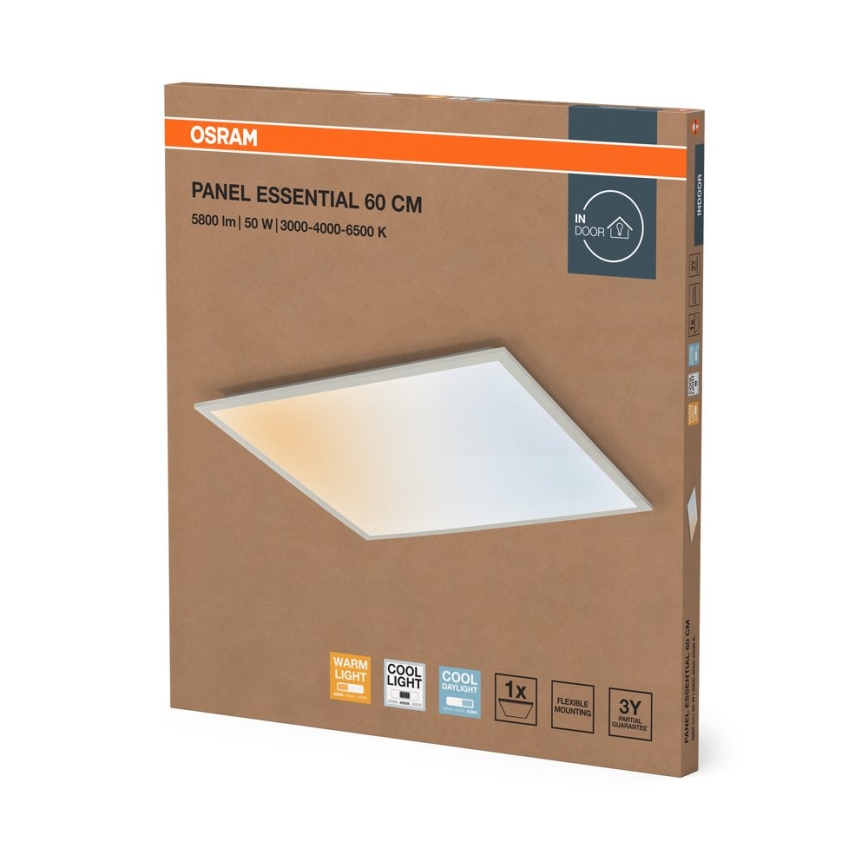 Osram - Lae sisse paigaldatav LED-paneel PANEL ESSENTIAL 50W/230V 3000/4000/6500K 60x60 cm valge