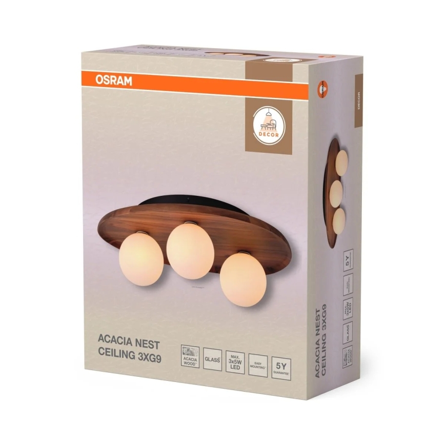 Osram - Laelamp ACACIA NEST 3xG9/5W/230V akatsia