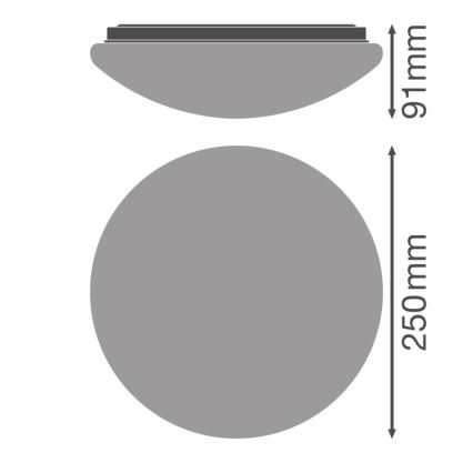 Osram - laelamp CEILING ESSENTIAL 1xE27/25W/230V läbimõõt 25 cm valge