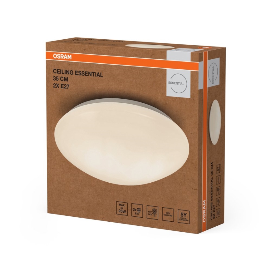 Osram - laelamp CEILING ESSENTIAL 2xE27/25W/230V läbimõõt 35 cm valge