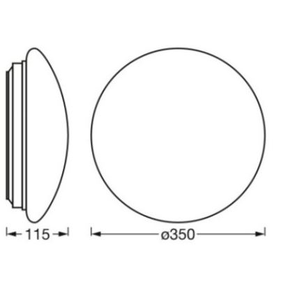 Osram - laelamp CEILING ESSENTIAL 2xE27/25W/230V läbimõõt 35 cm valge