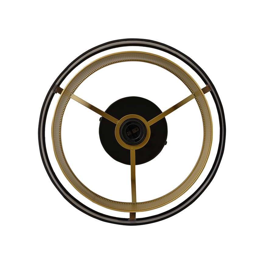 Osram - Laelamp DECOR HORNET 1xE27/10W/230V Ø 30 cm must/kuldne