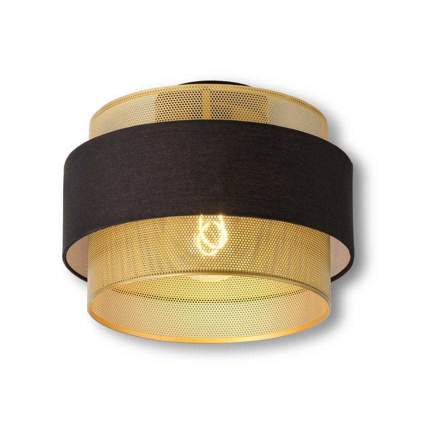 Osram - Laelamp DECOR HORNET 1xE27/10W/230V Ø 30 cm must/kuldne