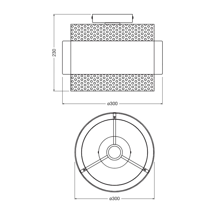 Osram - Laelamp DECOR HORNET 1xE27/10W/230V Ø 30 cm must/kuldne