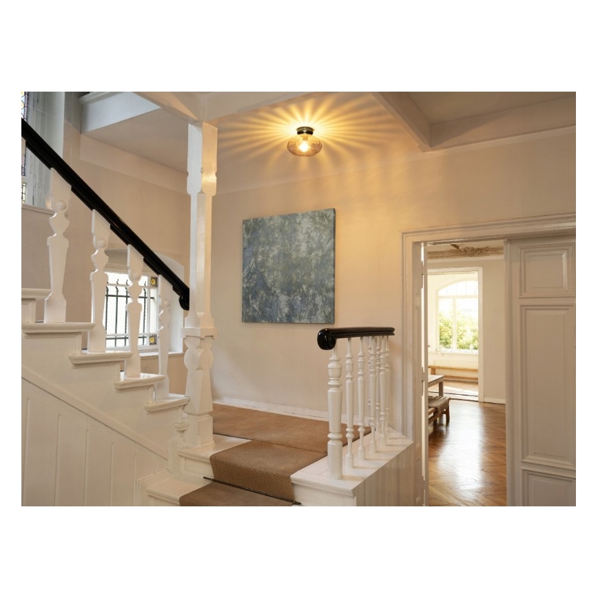 Osram - Laelamp DECOR SMOKE 1xE27/12W/230V Ø 28 cm must/suitsuhall