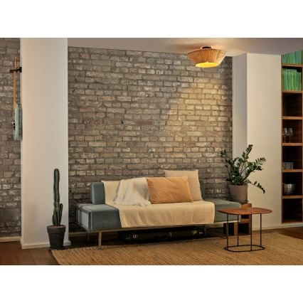 Osram - Laelamp DECOR STRIPES 1xE27/10W/230V, läbimõõt 40,5 cm, beež