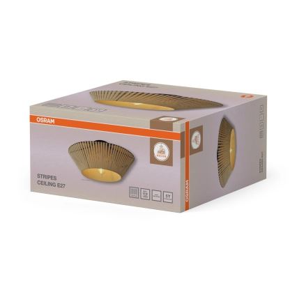 Osram - Laelamp DECOR STRIPES 1xE27/10W/230V, läbimõõt 40,5 cm, beež