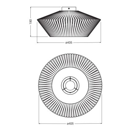 Osram - Laelamp DECOR STRIPES 1xE27/10W/230V, läbimõõt 40,5 cm, beež