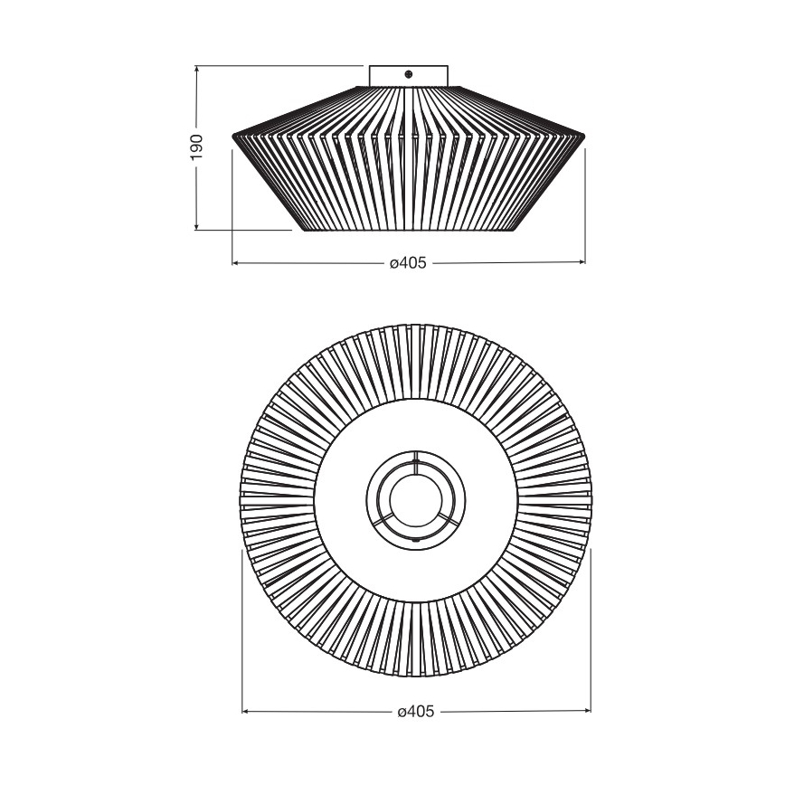 Osram - Laelamp DECOR STRIPES 1xE27/10W/230V, läbimõõt 40,5 cm, beež