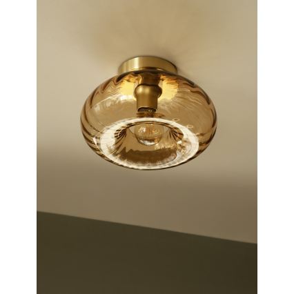 Osram - Laelamp GOLD GLASS 1xE27/12W/230V Ø 28 cm kuldne/suitsune beež