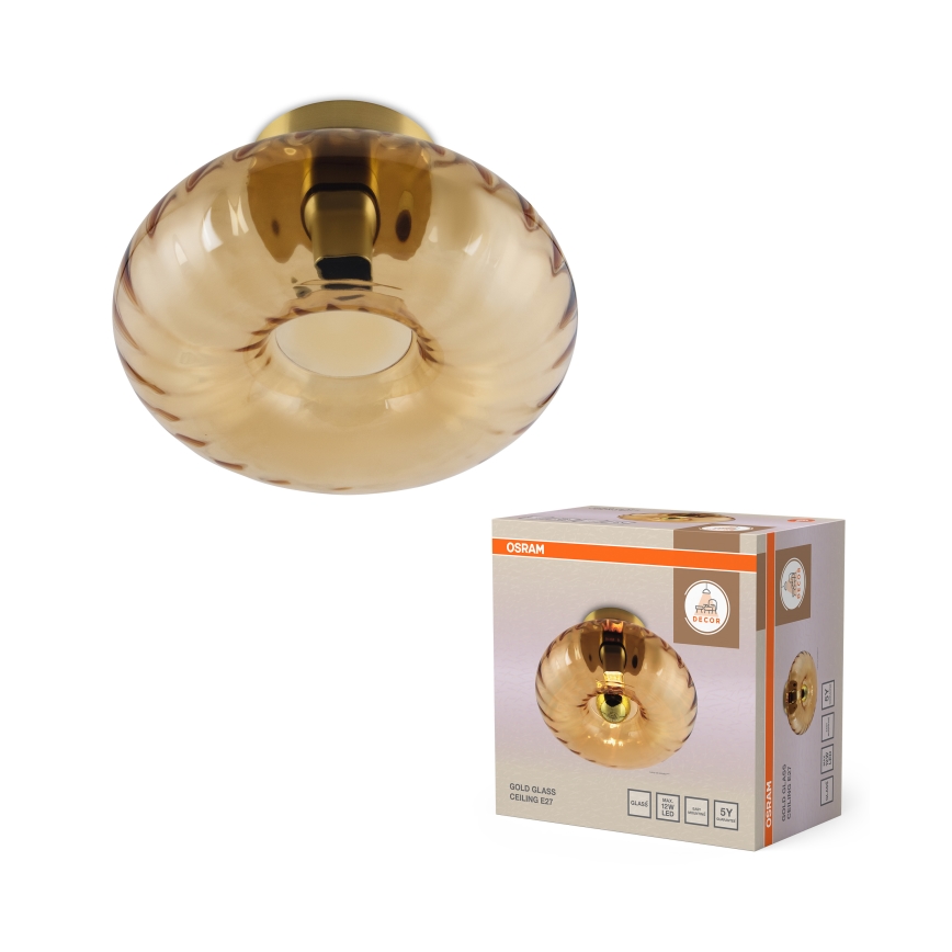 Osram - Laelamp GOLD GLASS 1xE27/12W/230V Ø 28 cm kuldne/suitsune beež