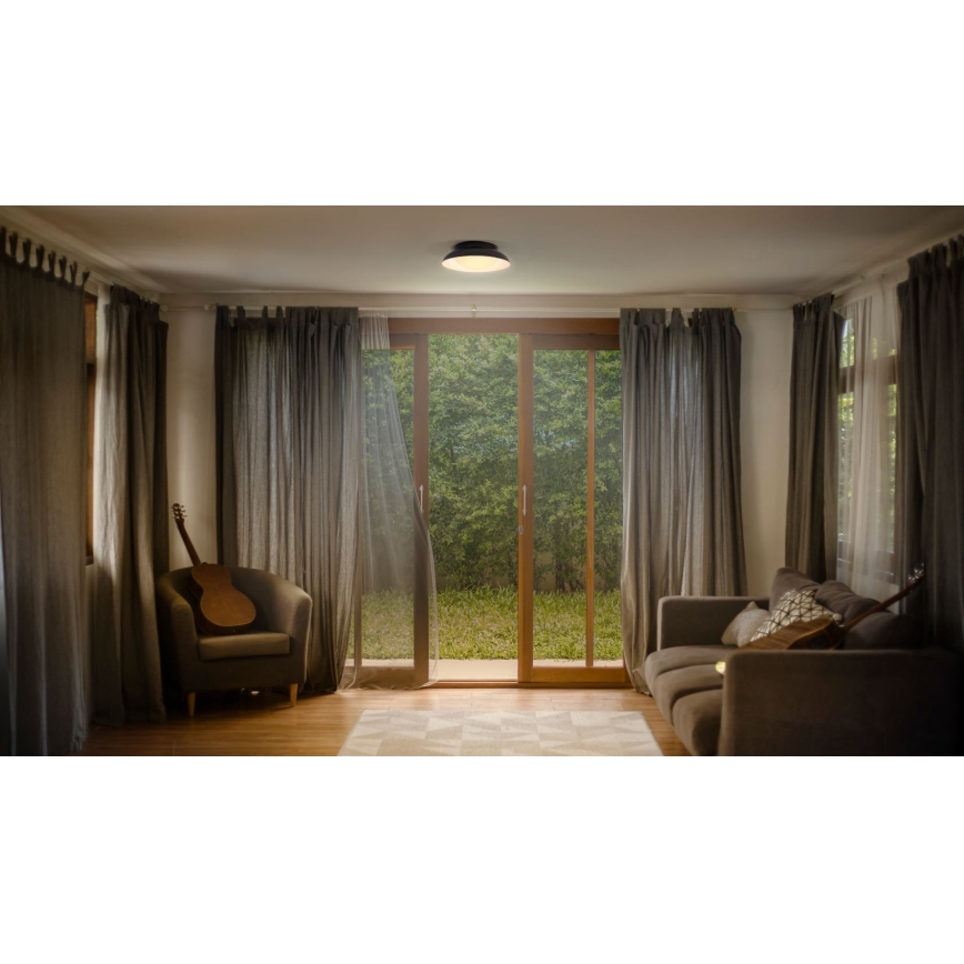 Osram - laelamp ORBIS MILAN 2xE27/10W/230V, läbimõõt 30,5 cm, must