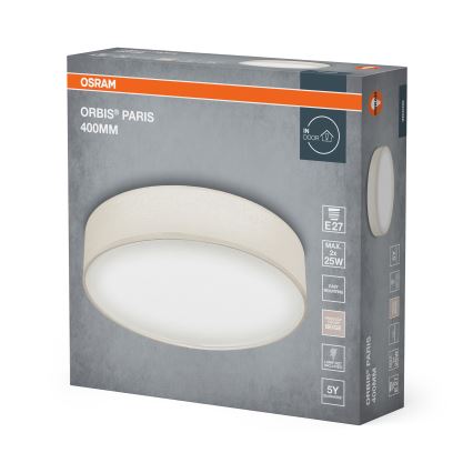 Osram - laelamp ORBIS PARIS 2xE27/25W/230V, läbimõõt 40 cm, kreemjas