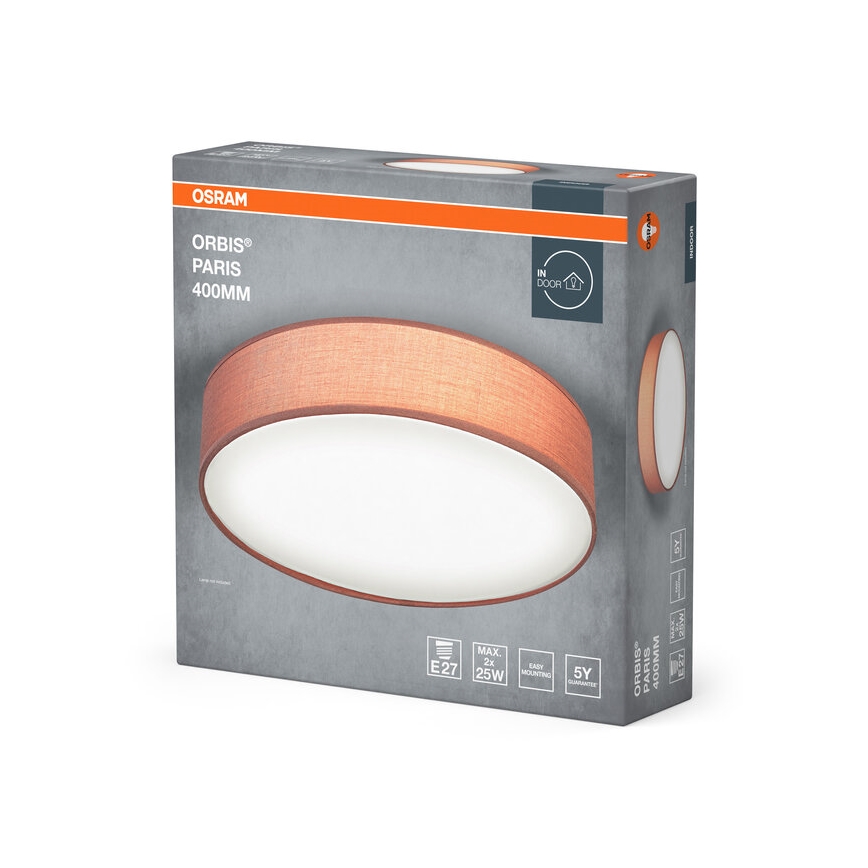 Osram - laelamp ORBIS PARIS 2xE27/25W/230V, läbimõõt 40 cm, pruun