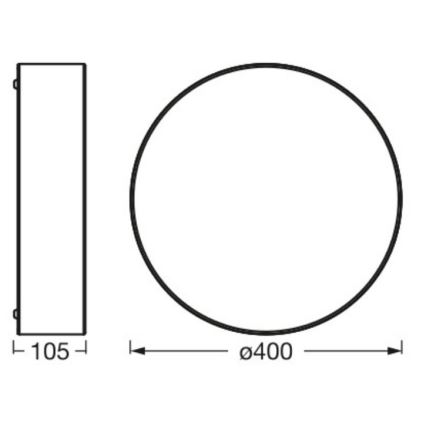 Osram - laelamp ORBIS PARIS 2xE27/25W/230V, läbimõõt 40 cm, pruun