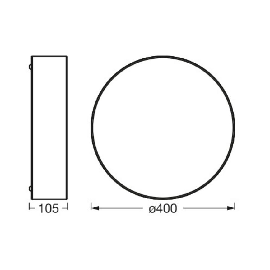 Osram - laelamp ORBIS PARIS 2xE27/25W/230V, läbimõõt 40 cm, pruun