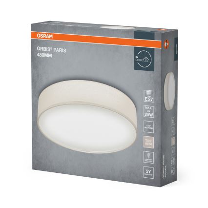 Osram - laelamp ORBIS PARIS 3xE27/25W/230V Ø 48 cm kreemjas