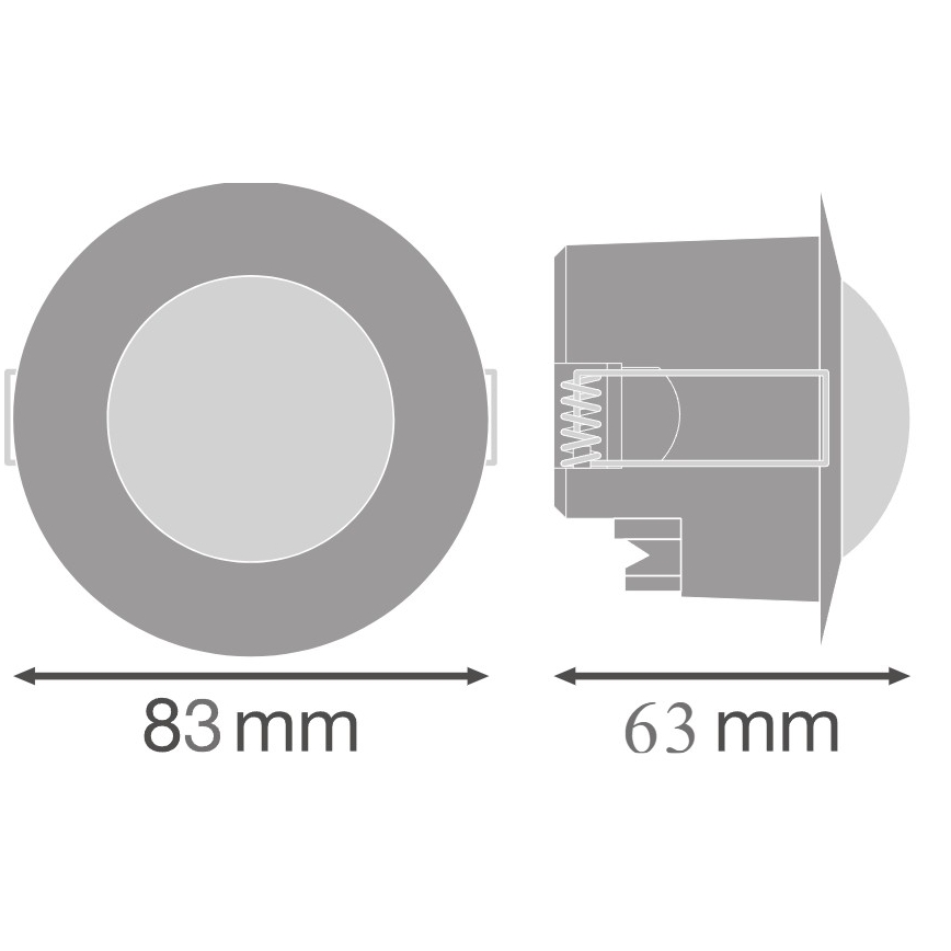 Osram - laesse süvistatav 360° liikumisandur FLUSH 230V valge