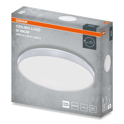 Osram - laevalgusti CEILING LUXO LED/36W/230V Ø 49 cm hõbedane