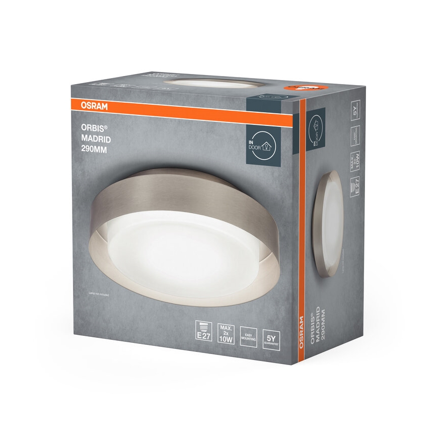 Osram - laevalgusti ORBIS MADRID 2xE27/10W/230V läbimõõt 29 cm mattkroom