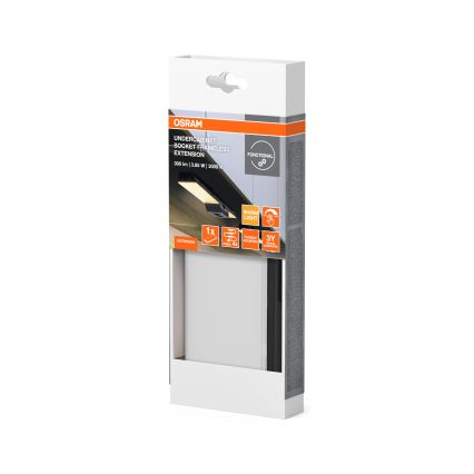 Osram - Laienduskomplekt LED kapialuse valgustile UNDERCABINET LED/3,85W/36V 3000K 8,1x17,9 cm must
