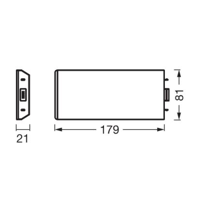 Osram - Laienduskomplekt LED kapialuse valgustile UNDERCABINET LED/3,85W/36V 3000K 8,1x17,9 cm must