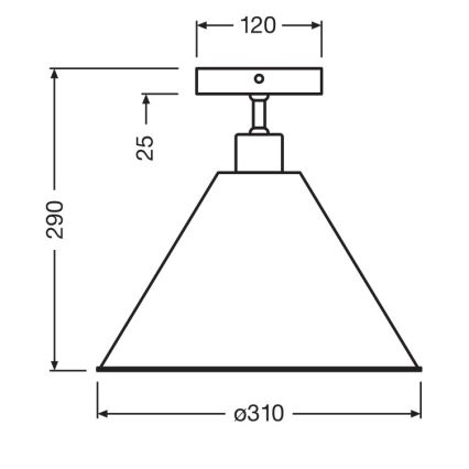 Osram - Lakke kinnitatav lühter PULP 1xE27/9W/230V läbimõõt 31 cm