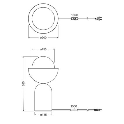 Osram - Laualamp DECOR BOWL 1xE14/25W/230V roheline/kollane