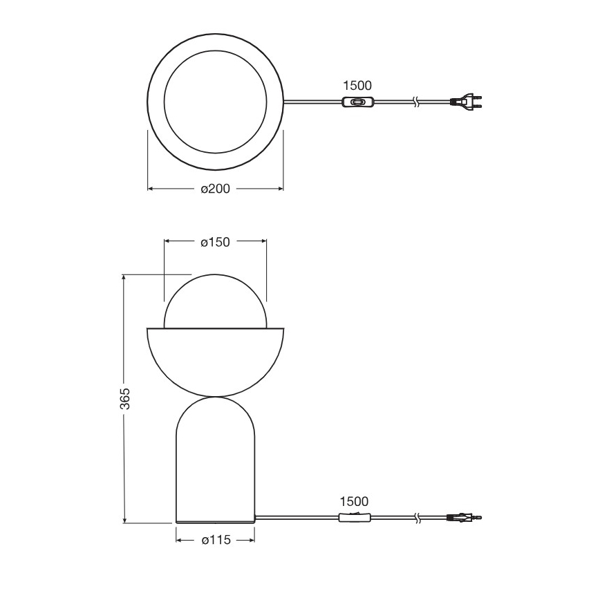 Osram - Laualamp DECOR BOWL 1xE14/25W/230V roheline/kollane