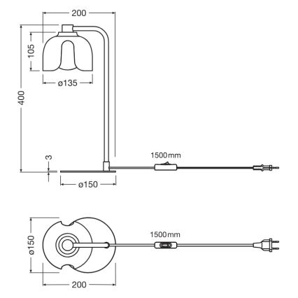 Osram - Laualamp DECOR COROLLE 1xG9/20W/230V punane