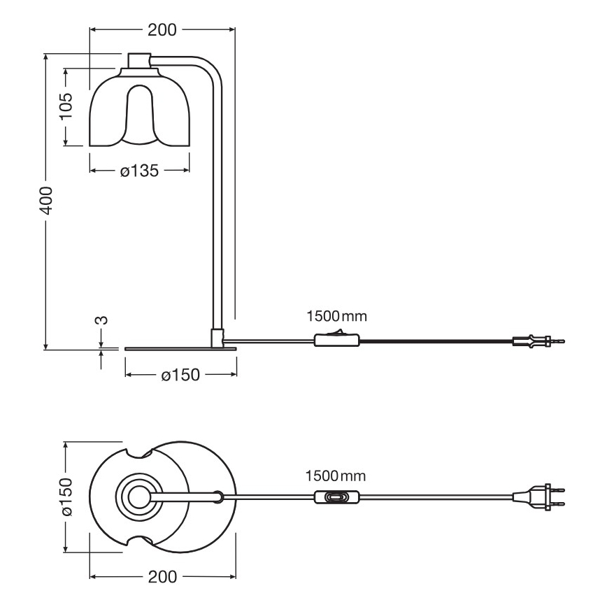 Osram - Laualamp DECOR COROLLE 1xG9/20W/230V punane