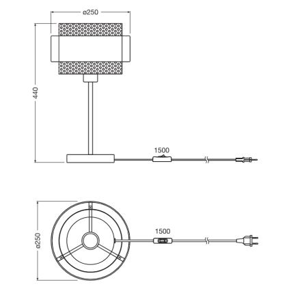 Osram - laualamp DECOR HORNET 1xE27/10W/230V must/kuldne