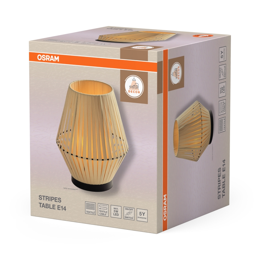Osram - Laualamp DECOR STRIPES 1xE14/5W/230V beež