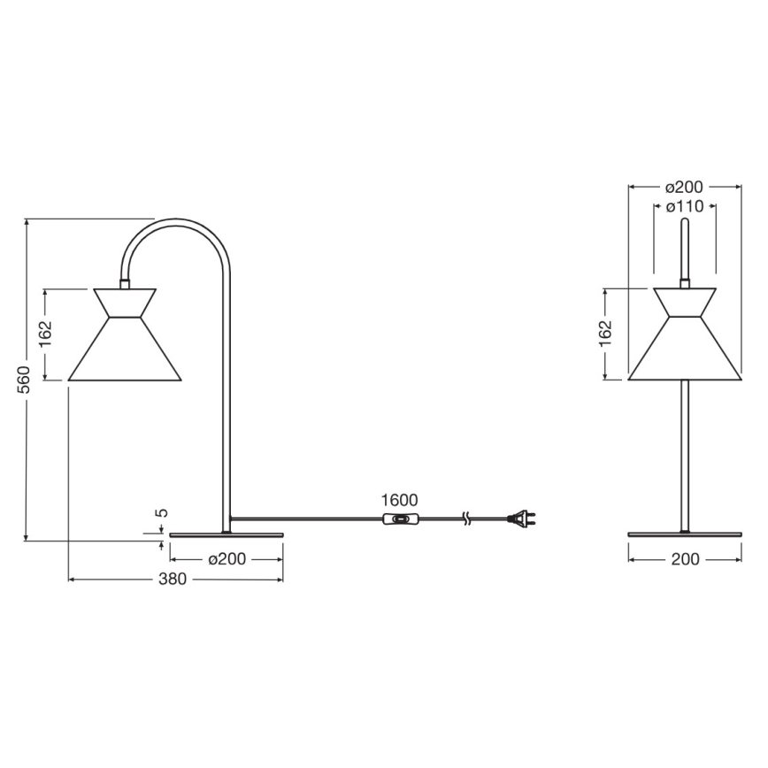 Osram - laualamp DECOR WAIST 1xE27/40W/230V must