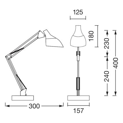 Osram - laualamp DESK LINE 1xE27/11W/230V must