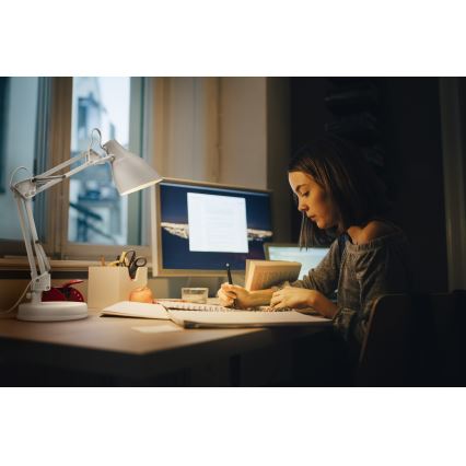 Osram - Laualamp DESK LINE 1xE27/11W/230V valge