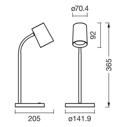 Osram - Laualamp DESK LINE 1xGU10/9W/230V must
