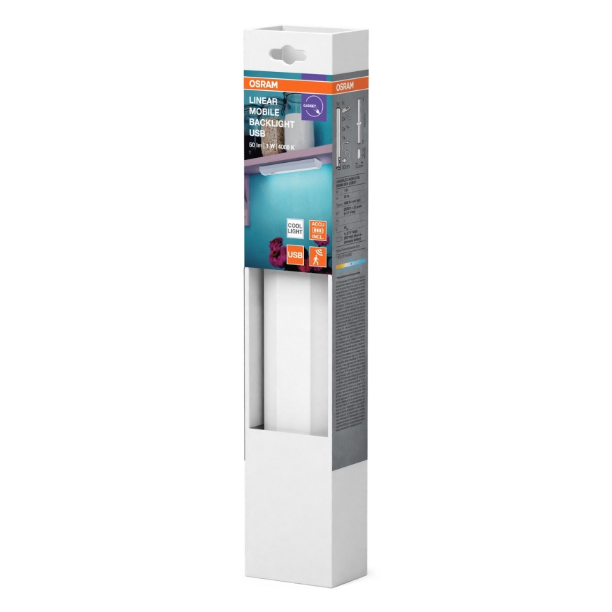 Osram - LED aluskapi valgusti anduriga MOBILE LED/1W/3,7V 500 mAh 20 cm
