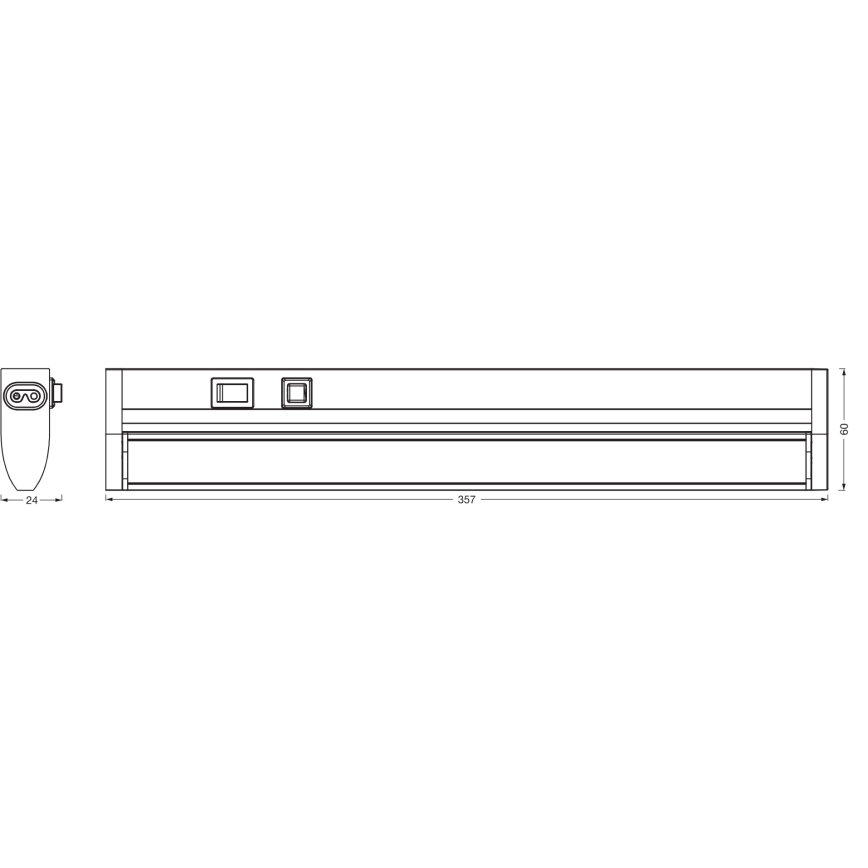 Osram - LED-hämardatav kapialune valgusti LINEAR TURN LED/6W/230V 3000/4000/6500K 35 cm must
