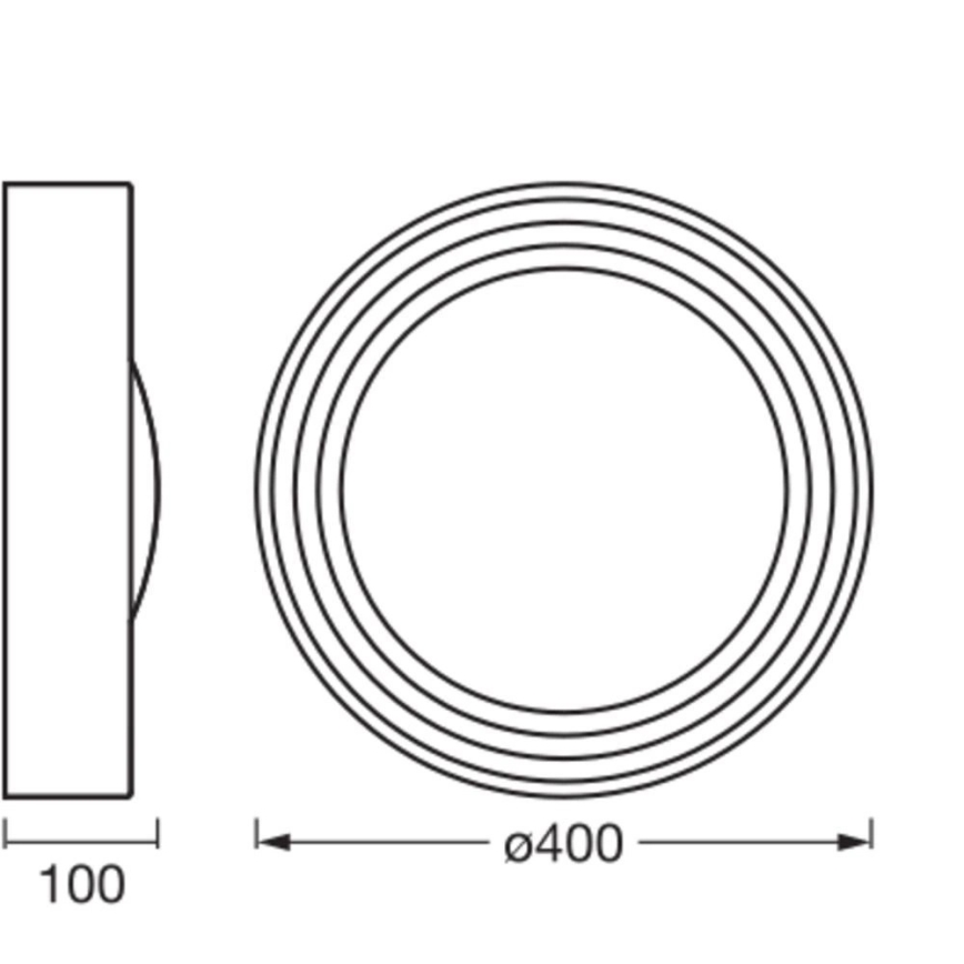Osram - LED-hämardatav laelamp ORBIS CONCRETE LED/18W/230V, läbimõõt 40 cm, pruun/betoon