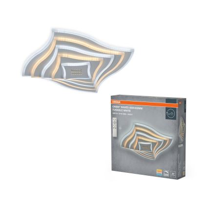 Osram - LED hämardatav laelamp ORBIS WAVES LED/30W/230V 2600-6000K 40x40 cm valge + kaugjuhtimispult