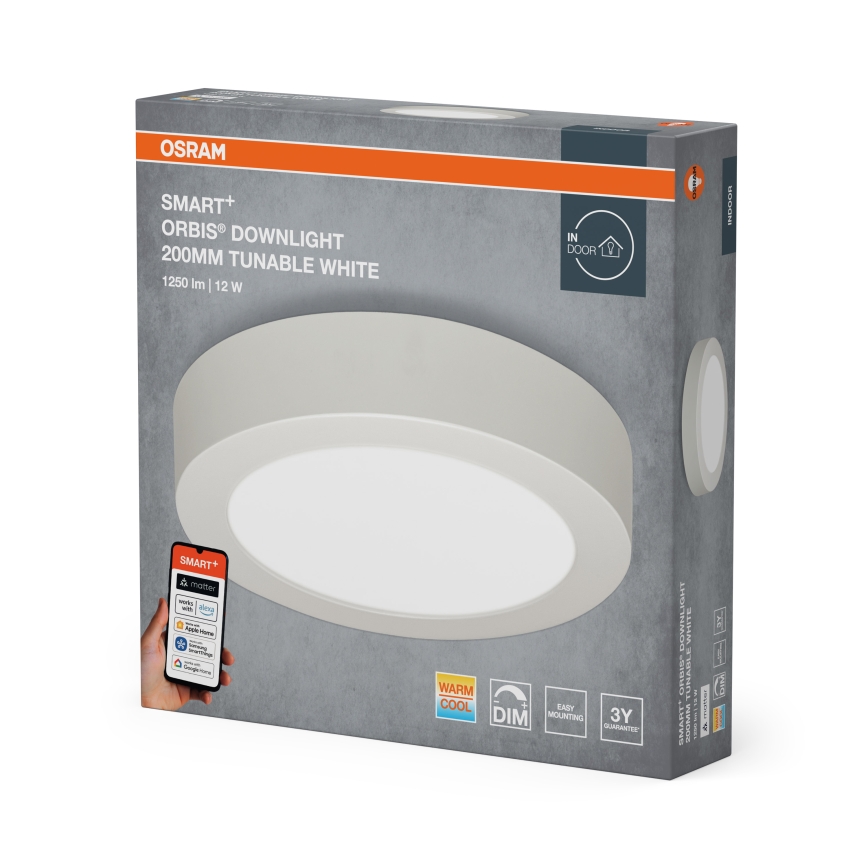 Osram - LED hämardatav laevalgusti SMART+ DOWNLIGHT LED/12W/230V läbimõõt 20 cm 3000-6500K Wi-Fi