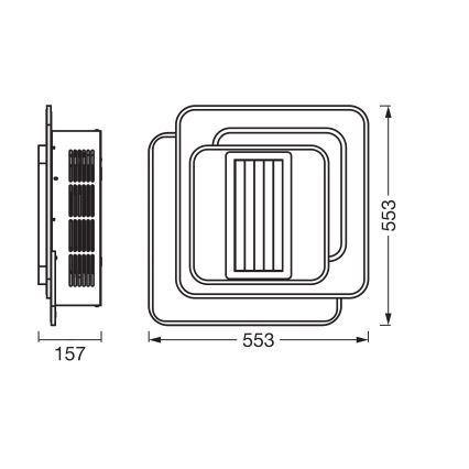 Osram - LED-hämardatav laelamp ventilaatoriga CEILING FAN LED/55W/230V 3000-6500K valge + kaugjuhtimispult