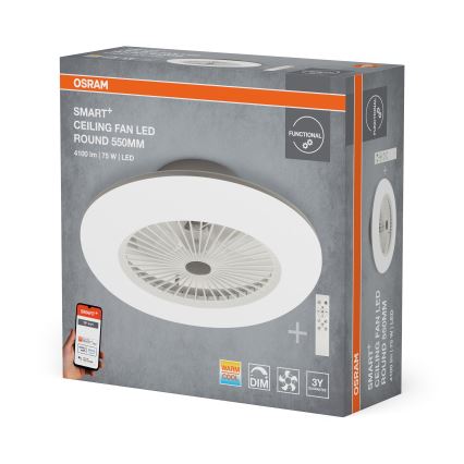 Osram - hämardatav LED-laelamp ventilaatoriga SMART+ LED/75W/230V 3000-6500K Wi-Fi + kaugjuhtimispult